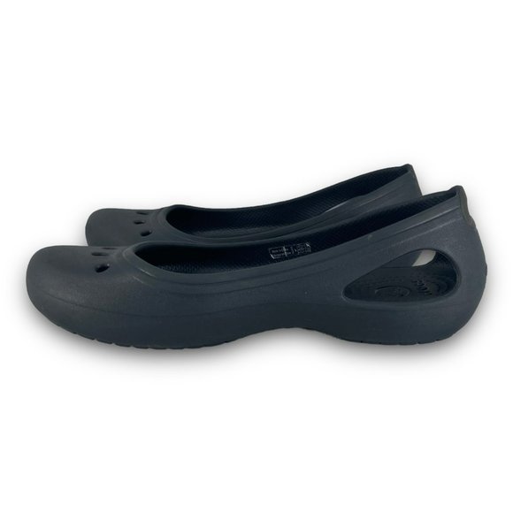 Crocs Kadee Ballets Flats 11215 Slip On Iconic Comfort Cushioned Black Women 7 - Picture 4 of 10